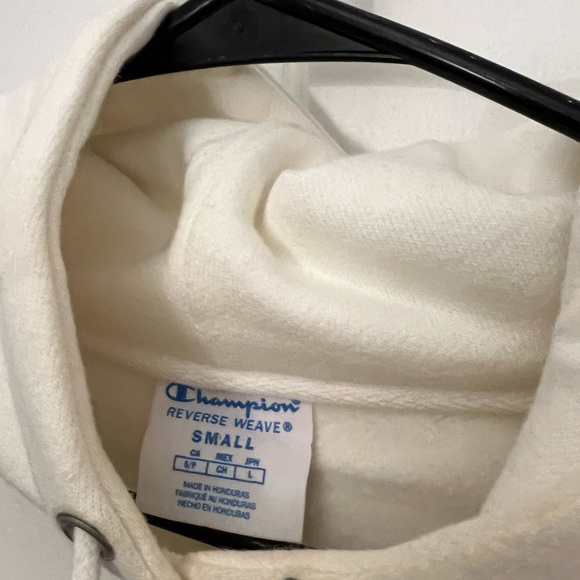 White Champion Reverse Weave Hoodie - Picture 4 of 4